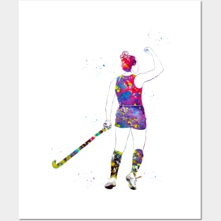 Field Hockey Player Girl Posters and Art